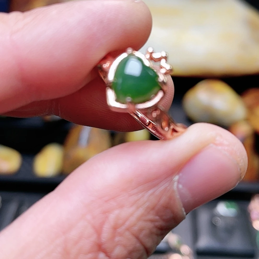 【闪购商品】和田玉（碧玉）戒指未镶嵌