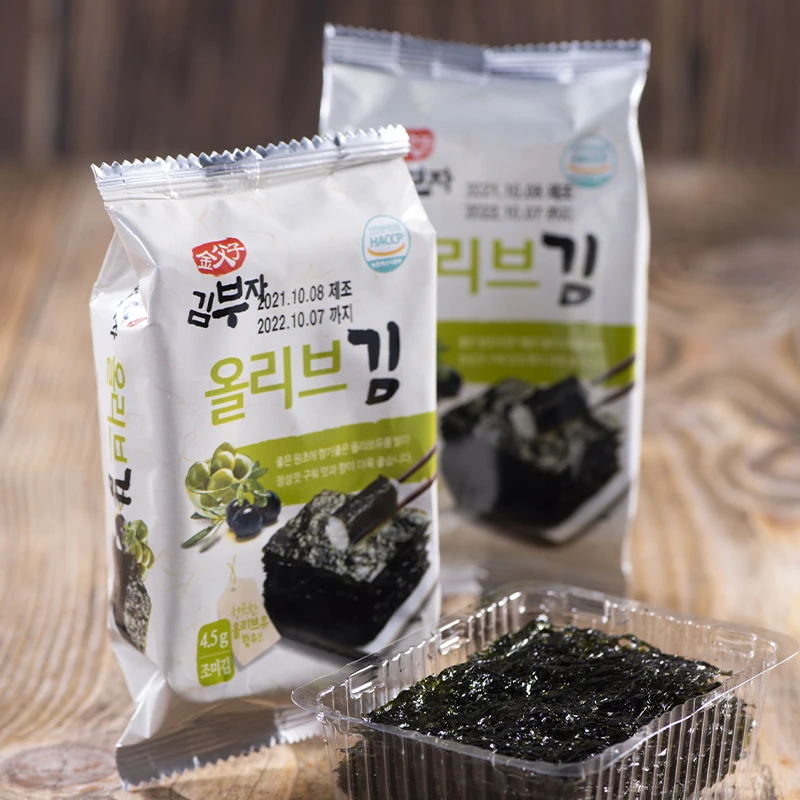 韩国进口金父子橄榄油海苔寿司拌饭海苔碎儿童无添加紫菜包饭零食