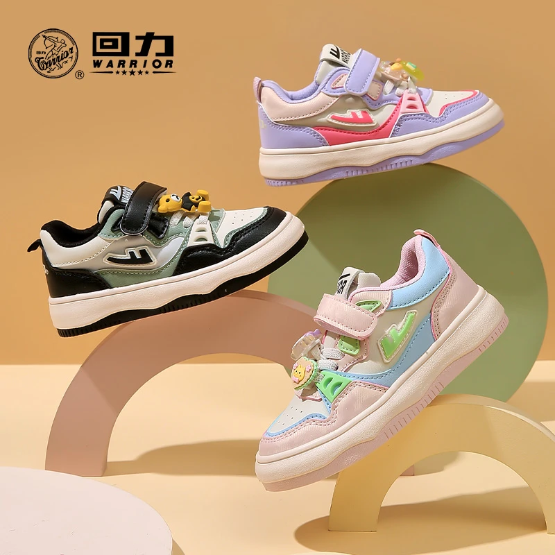 Warrior/回力童鞋QD儿童板鞋春秋女童小白鞋男童运动鞋WZTH-1316
