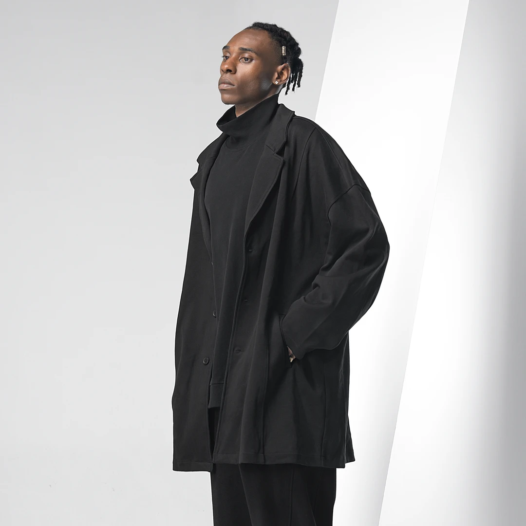 bodydream新款潮流中长款外套时尚百搭宽松落肩韩版简约休闲外套