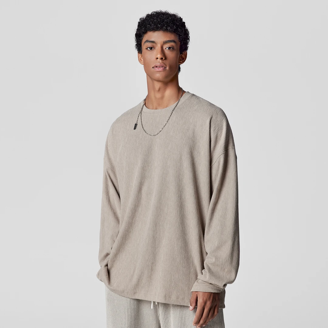 【明星同款】BODYDREAM流光风美式训练服长袖百搭t恤男打底衫卫衣