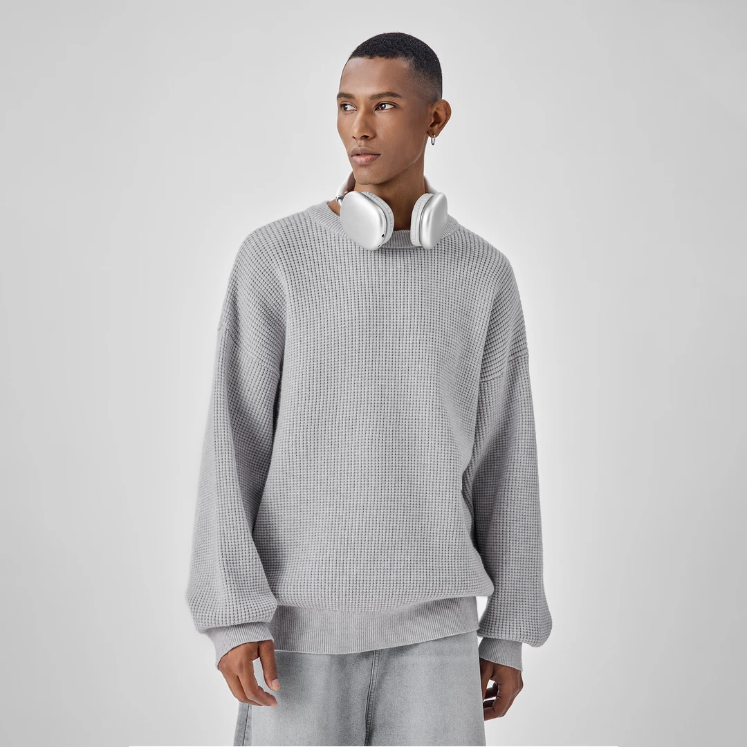 BODYDREAM秋季新款套头毛衣男美式潮牌休闲毛线衣圆领宽松针织衫