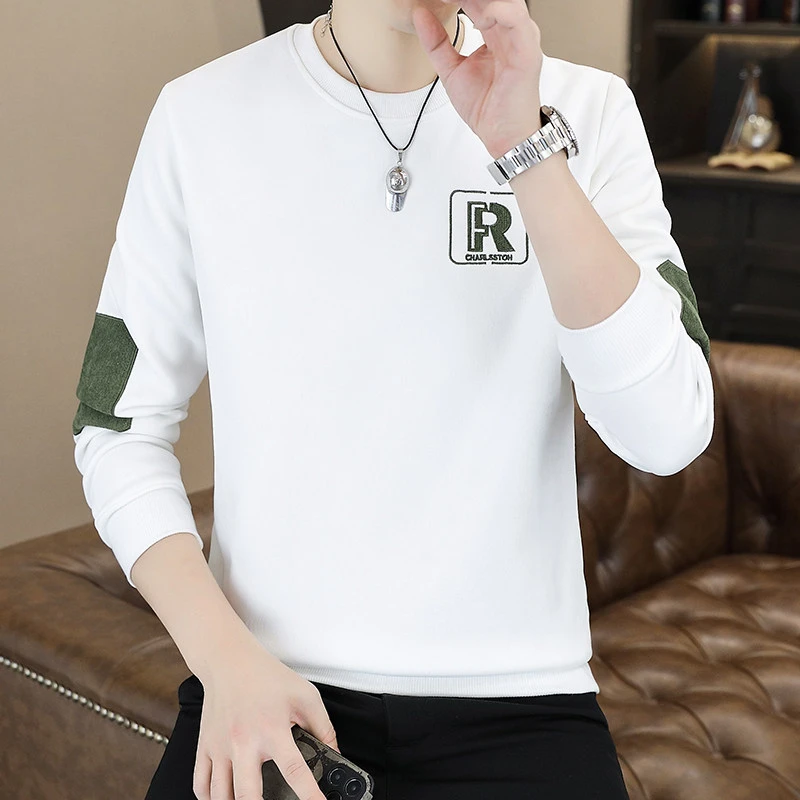 【刺绣卫衣】秋冬款男士时尚韩版长袖圆领休闲宽松百搭T恤潮G8