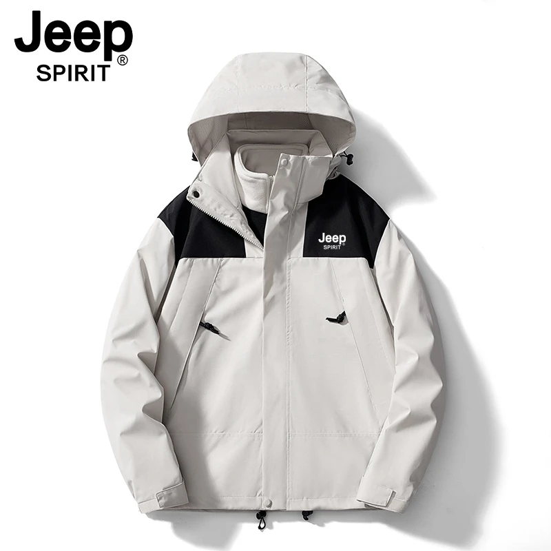 JEEP吉普外套秋冬季三合一冲锋夹克2024新款户外防风防水情侣上衣