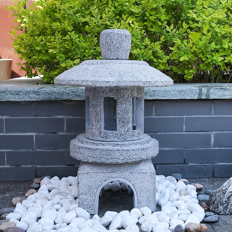 青石石灯笼仿古中式别墅庭院园林户外草坪灯造景摆件景观创意石灯