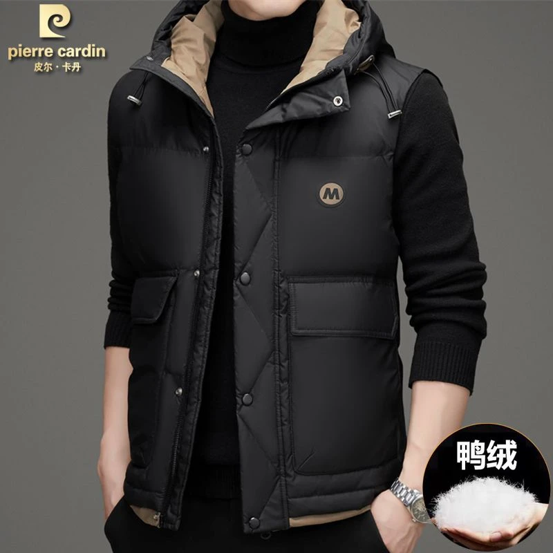 【高档品牌 羽绒马甲】无袖羽绒服加厚保暖背心男装秋冬新款潮流风