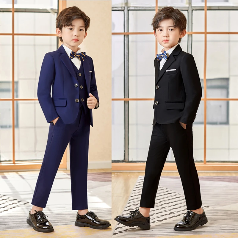 男童秋冬款西装套装主持人生日帅气表演主持花童男孩绅士韩版西服