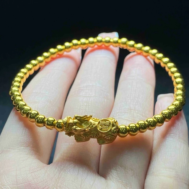 足银银制品 【小魏总珠宝】足银貔貅手串（3mm+）