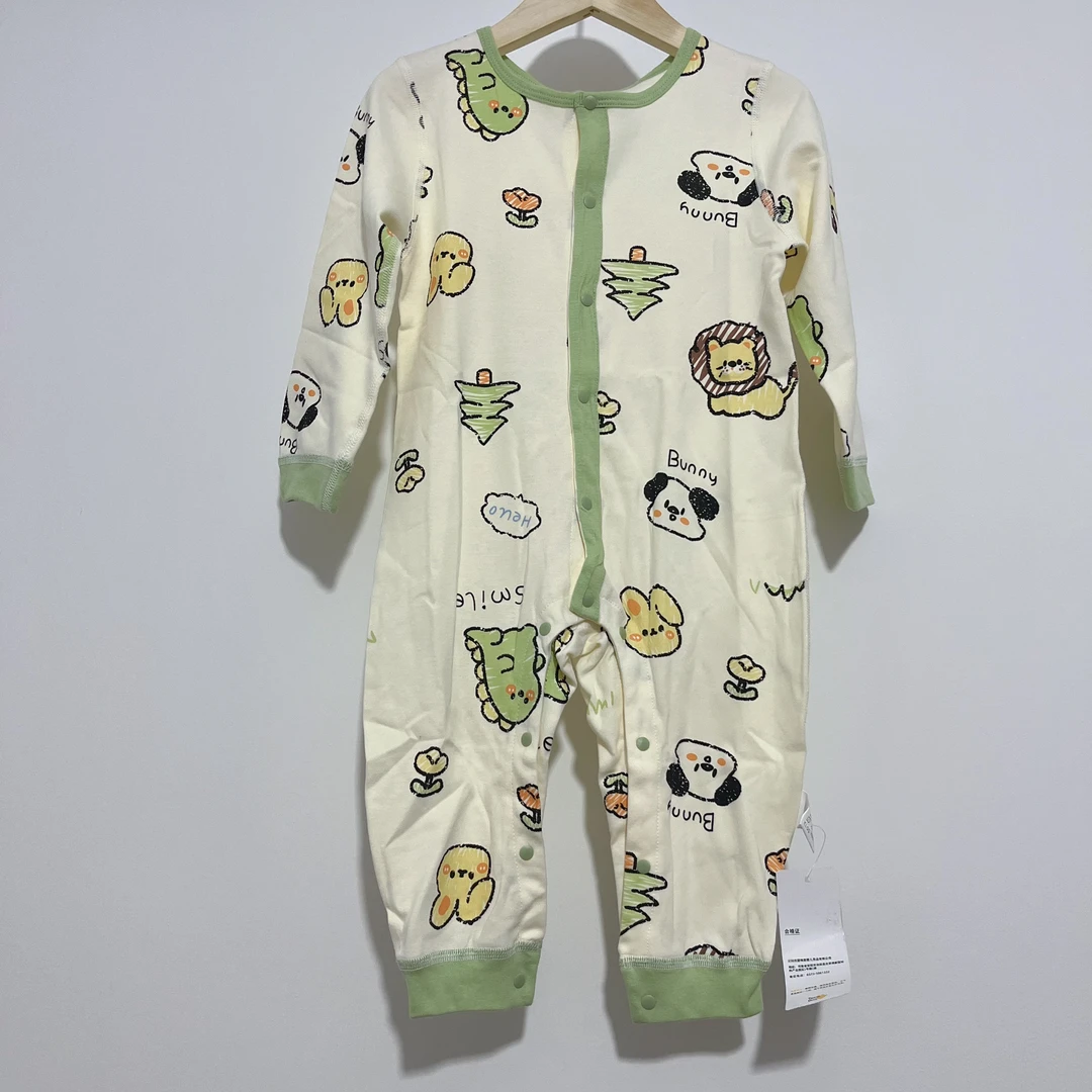 春秋婴儿哈衣宝宝连体四季纯棉无骨长袖爬服0-12个月贴身衣服