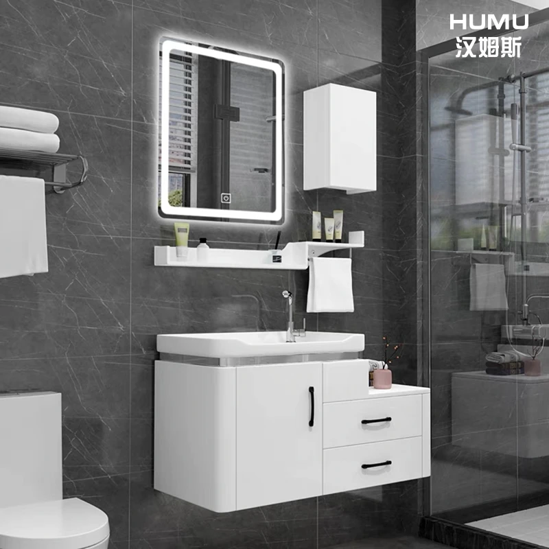 窄小智能42洗手洗脸洗漱台盆柜浴室柜组合防水防潮卫生间小户型