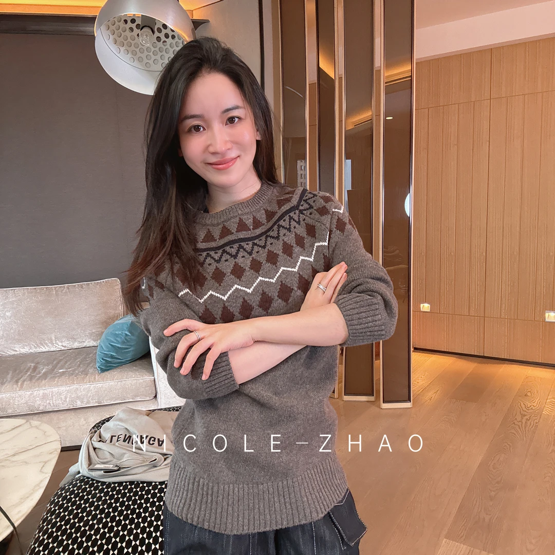 4NCT074【贵姐NICOLE】25年设计师款时尚百搭针织毛衣