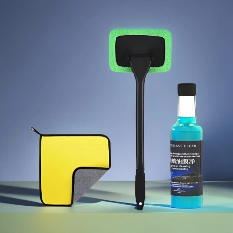 车内前挡风玻璃清洁刷车窗去雾工具除尘去指纹擦除雾刷油膜刷神器