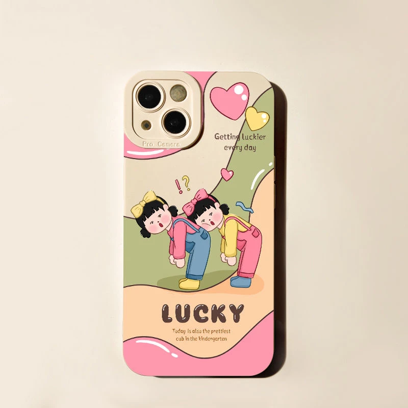 靠背女孩适用iPhone15/14promax手机壳13女12华为/oppo/小米/vivo