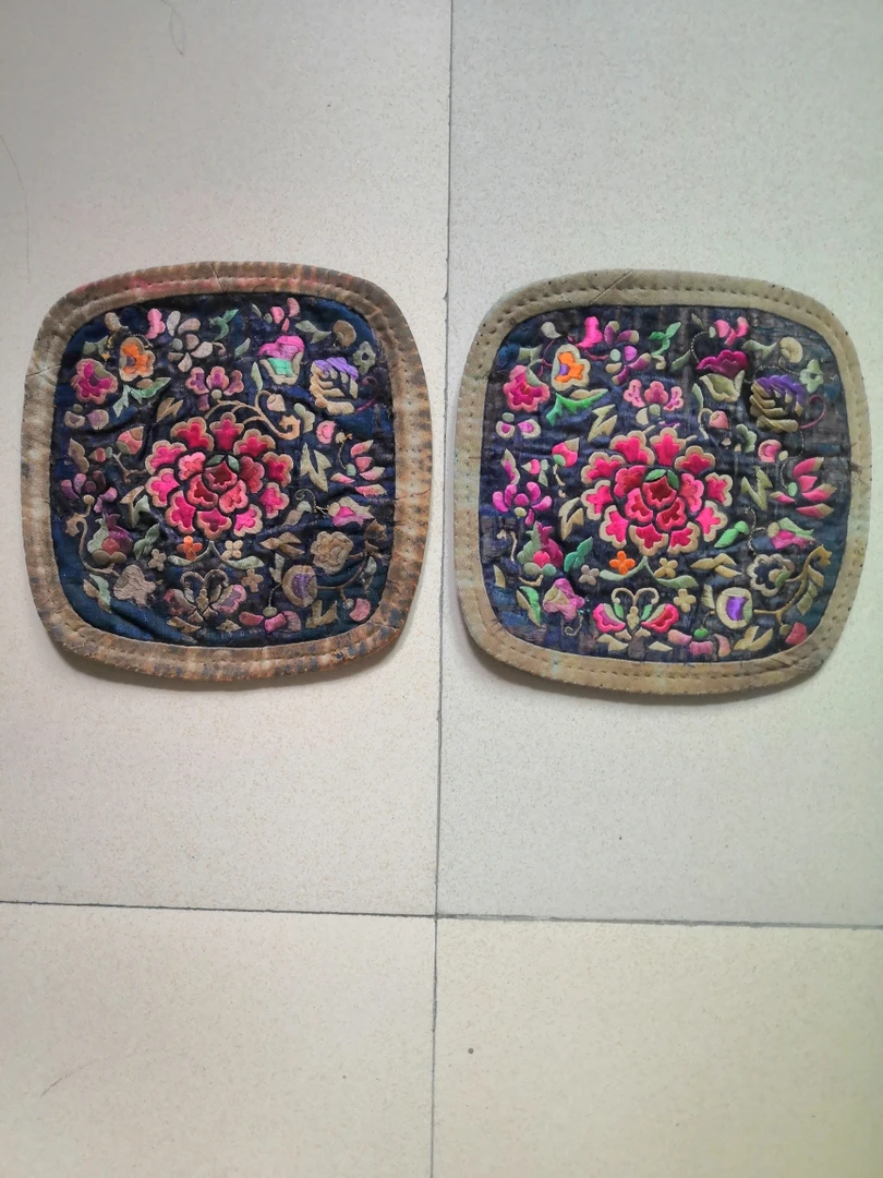 少数民族打字绣和女士传统绣花布复古舒适纯手工国风挑纱绣女款