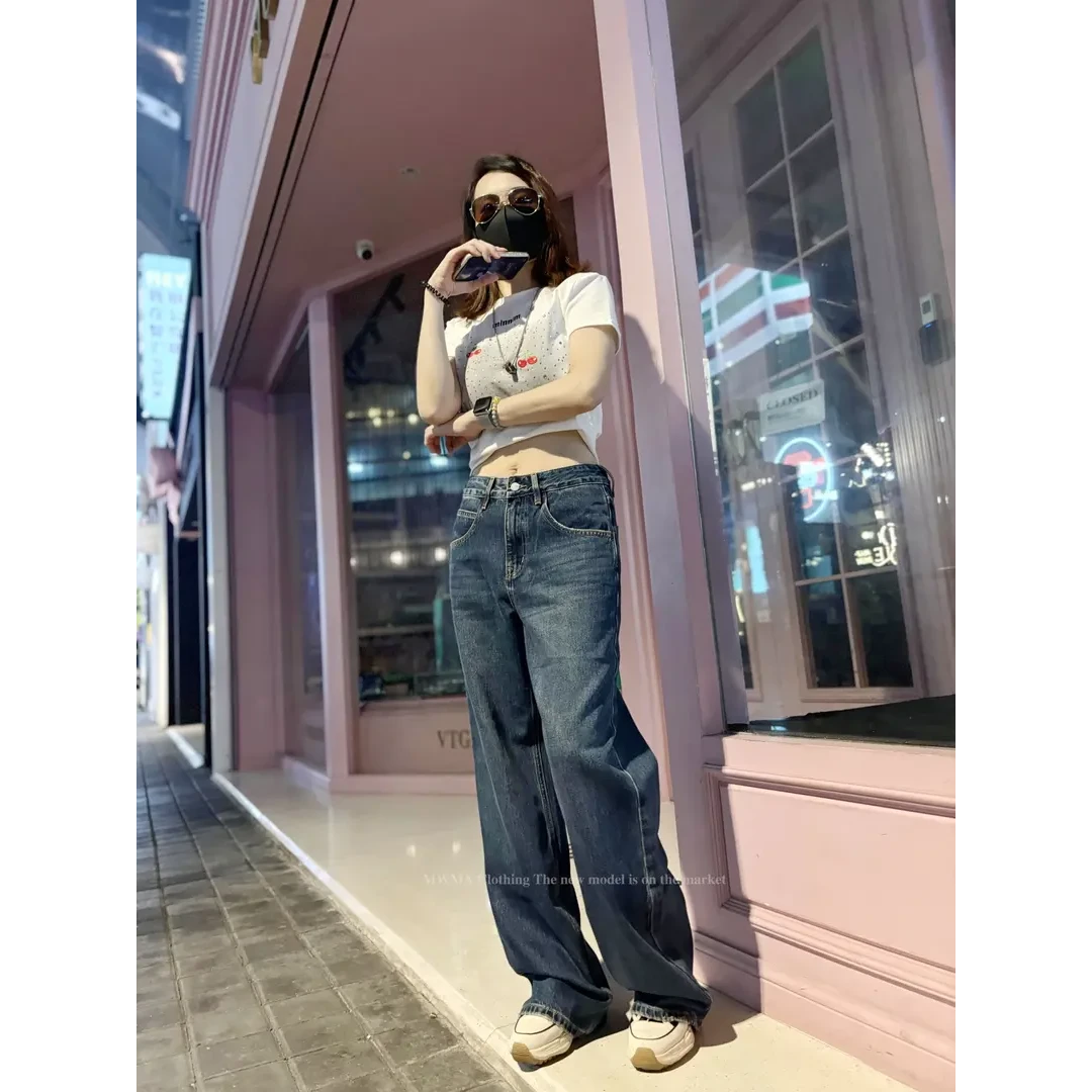 珠珠【324】花86 MWMA超爆裤王初秋个性AB假后袋设计窄版阔腿裤~