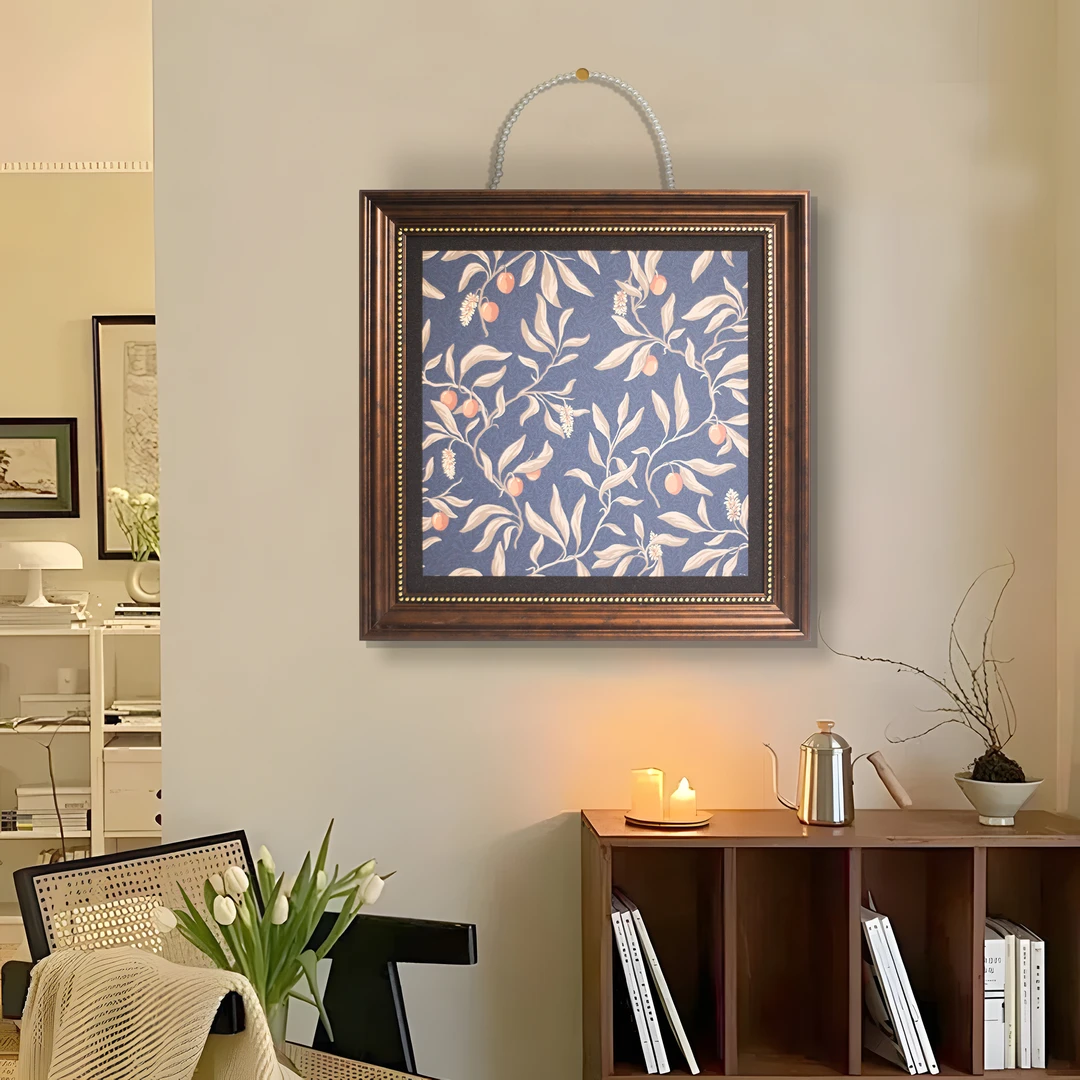 欧式复古轻奢客厅装饰画 卧室床头过道床头柜 珍珠挂画花5050