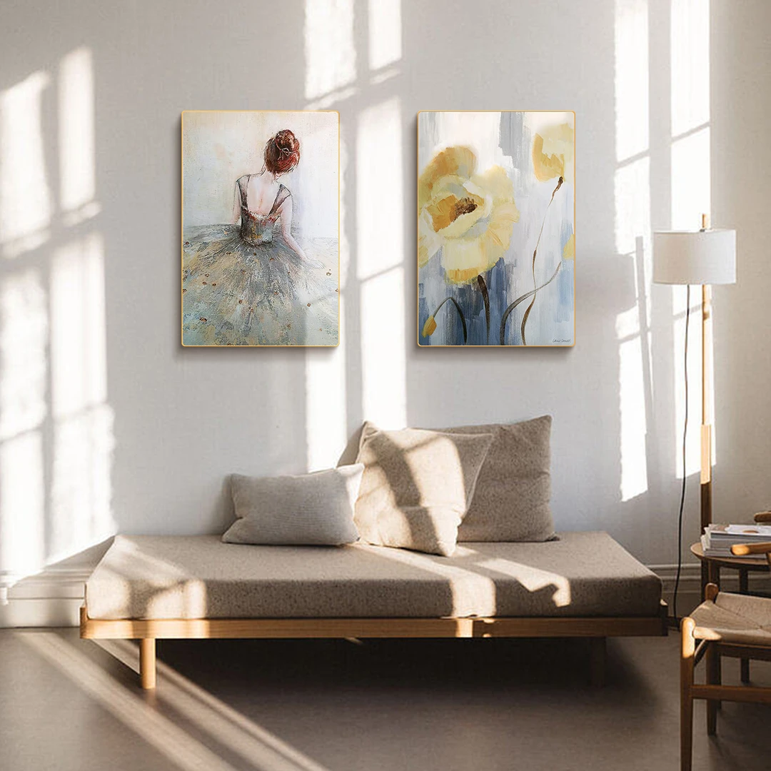 简约卧室床头装饰画轻奢高级感艺术人物壁画北欧挂画美女4060