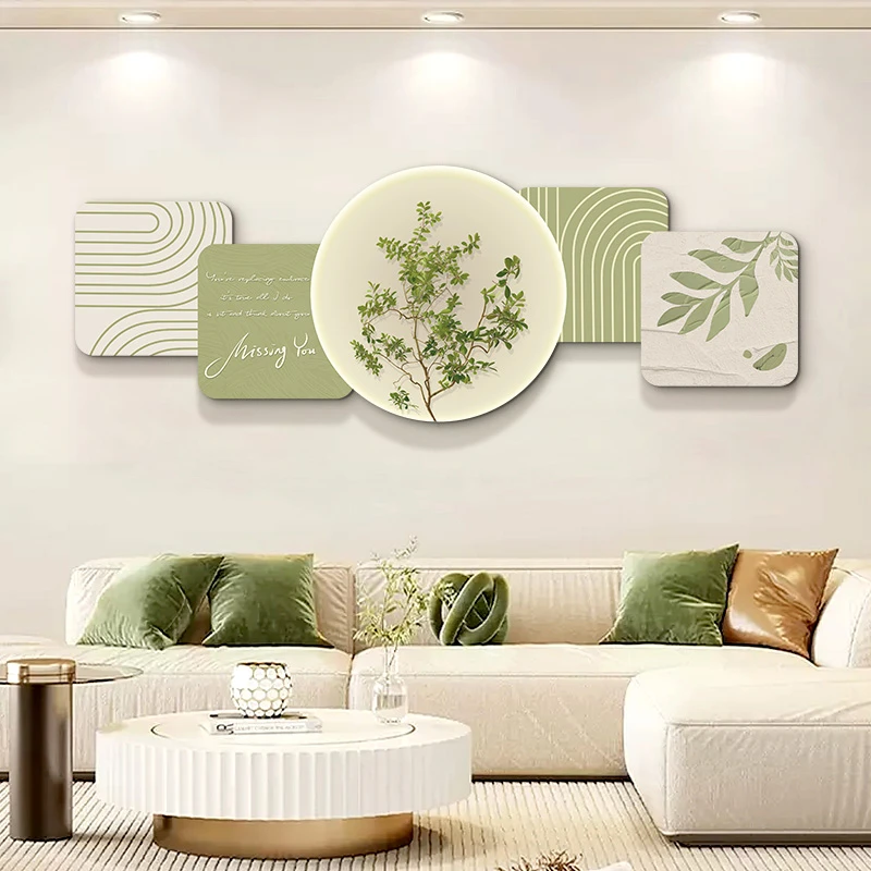 奶油风玄关装饰画壁画小清新植物沙发背景墙挂画植物45120