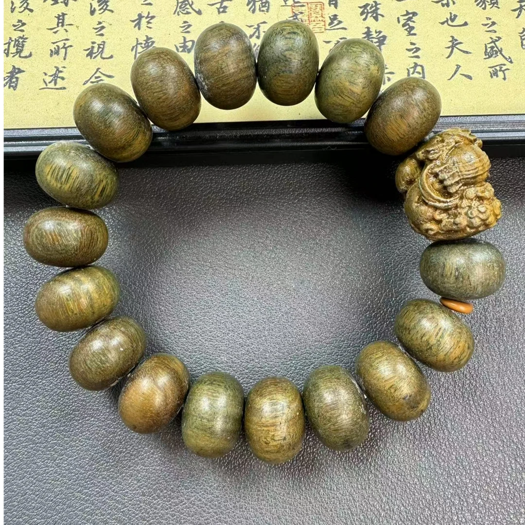 绿檀算盘有求必应单圈手串158