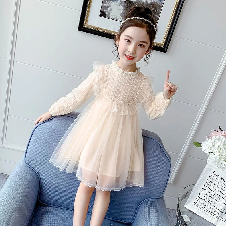 女童连衣裙秋装新款公主裙蓬蓬纱裙子女孩韩版洋气女宝宝春秋儿童