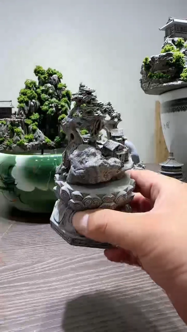 【闪购商品】新中式复古风小树+双层莲花