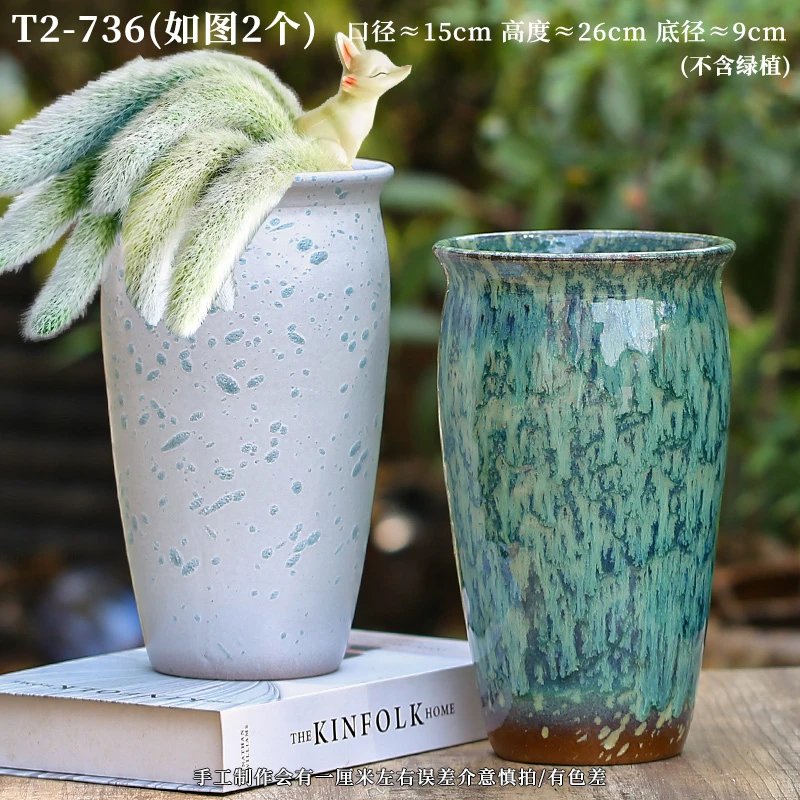 大号粗陶多肉花盆老桩法师绿植茉莉金钱树紫砂透气陶瓷盆T2-736