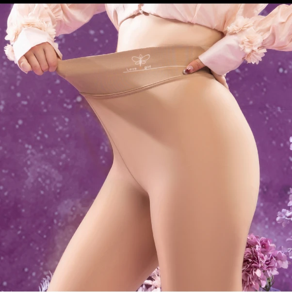 冬季加绒加厚复合一体裤《暖绒水光袜500克左右》