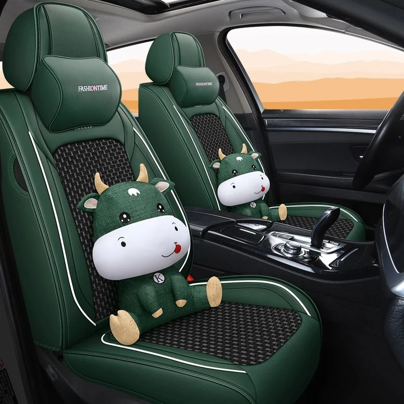 2023款哪吒AYA新能源电动车专用汽车坐垫四季通用全包围冰丝座套