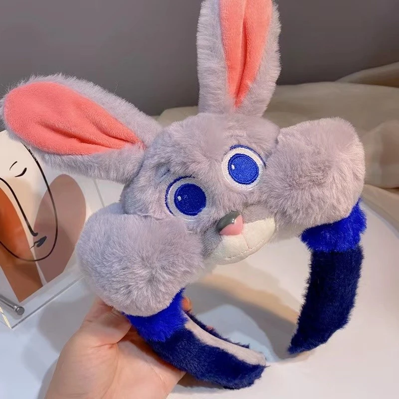 网红爆款发饰可爱网红秋冬化妆毛绒绒束发简约发箍卡通发捆松弛感