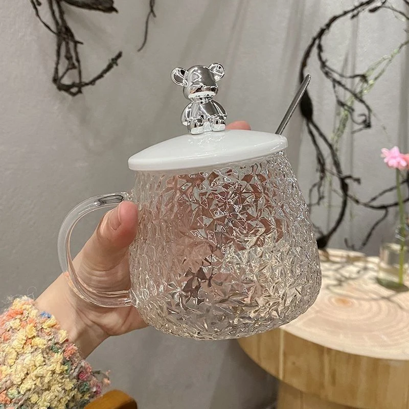【超级浮力 包邮价】破损补发 联系客服 卡通小熊马克水杯玻璃杯子