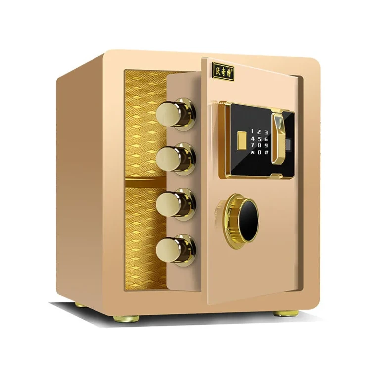 防火指纹密码柜家用办公小型防盗报警家庭用超大隐形全钢保管箱