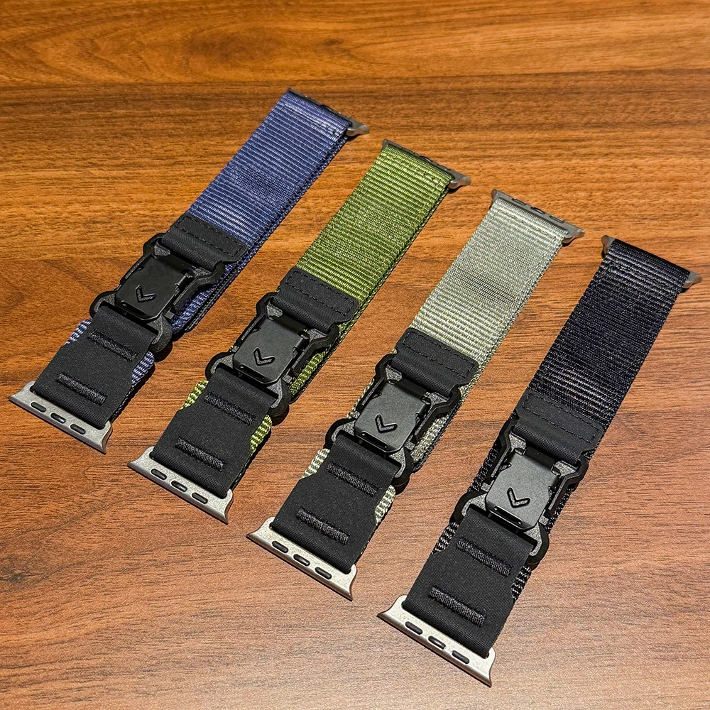 适用Applewatchultra2尼龙磁吸表带苹果iwatchs10/9/8/7新款表带