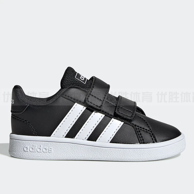 Adidas阿迪达斯官方正品NEO婴童休闲舒适低帮魔术贴运动鞋 EF0117