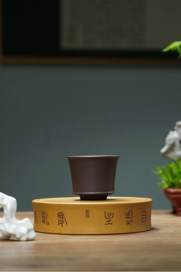 紫 器 ｜玉柱杯 · 120cc（天青泥）
