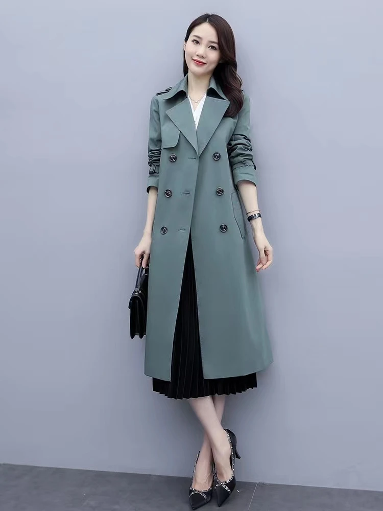风衣外套春秋洋气收腰中长款