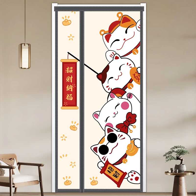 卡通空调门帘帘隔断帘厨房防油烟家用保暖门帘四季保温防风空调帘