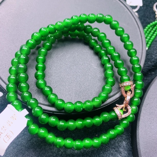 天然a货翡翠老坑冰种项链卡6