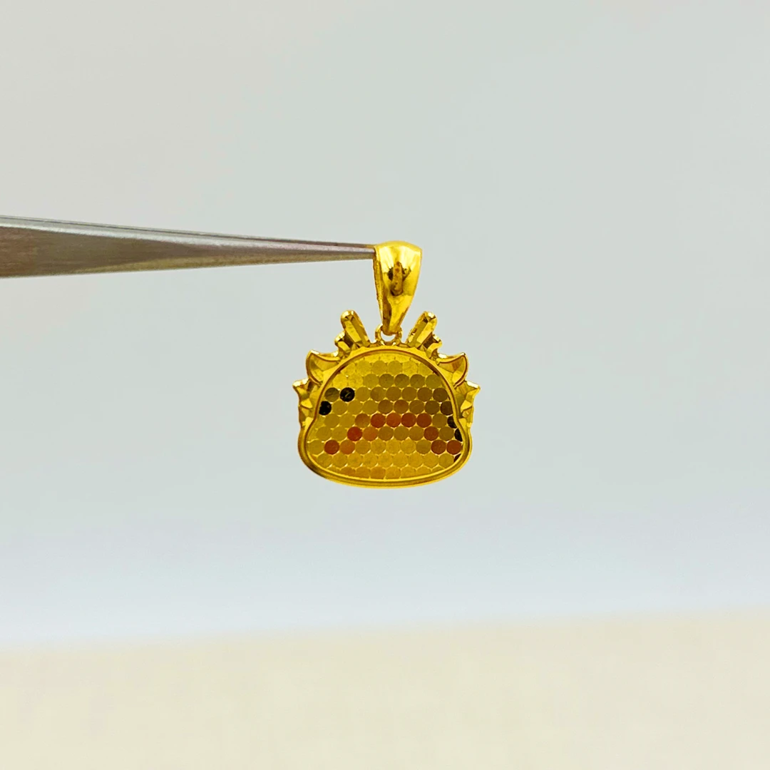 足金999  龙鳞生肖可爱龙吊坠时尚百搭5G工艺黄金首饰按克卖