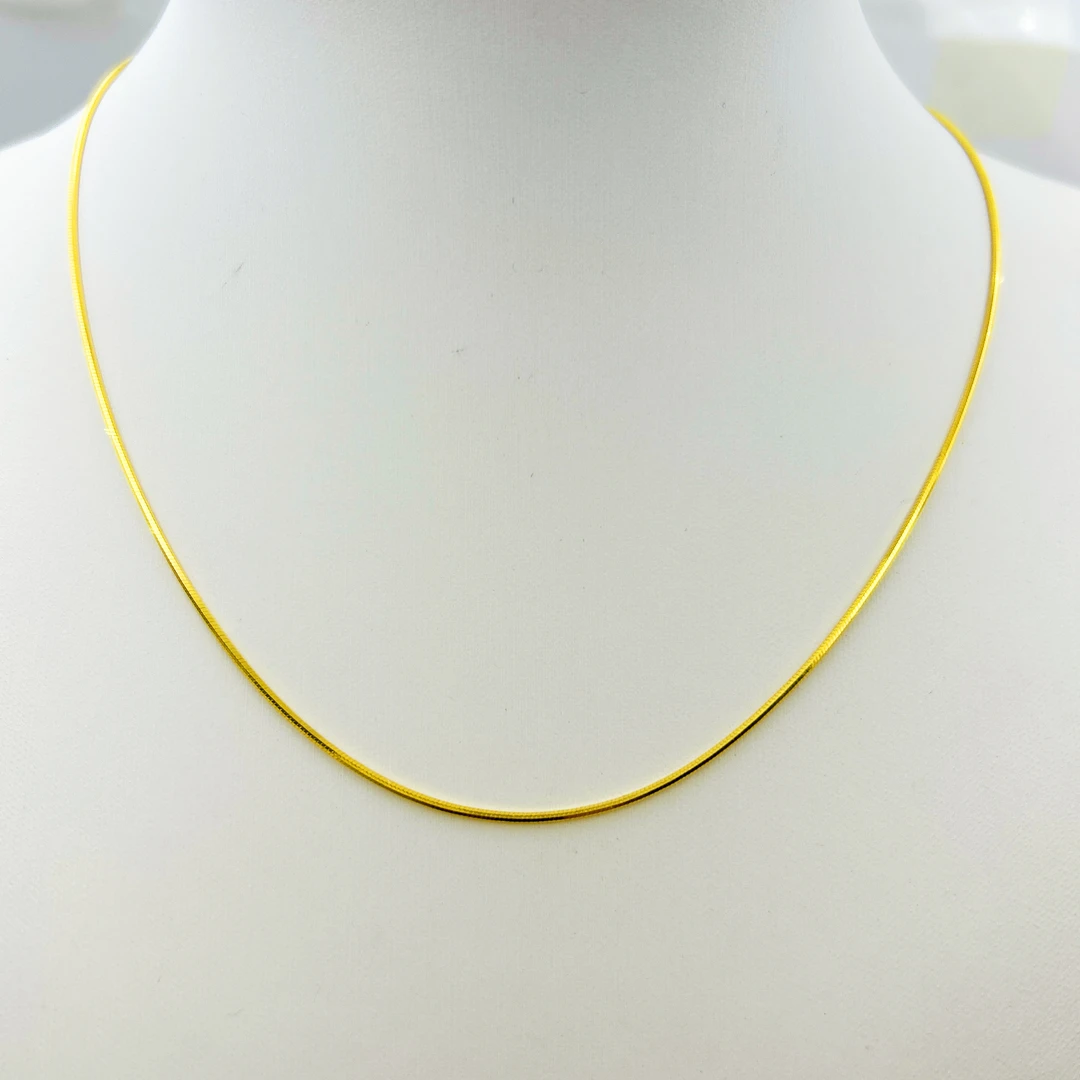 足金999 蛇骨项链 素链 5G工艺黄金首饰按克卖