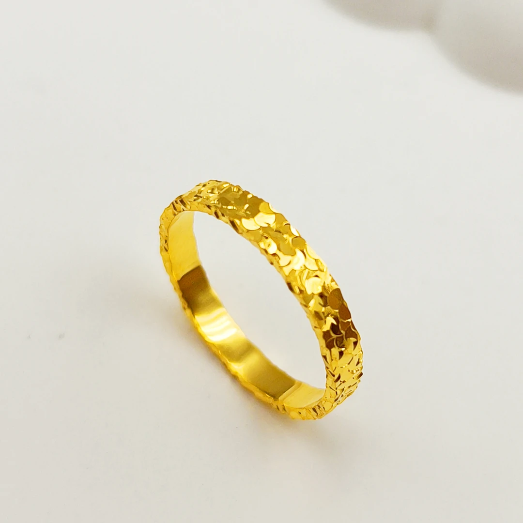 足金999 碎碎冰戒指固口（卡3mm实心） 按克卖 A2