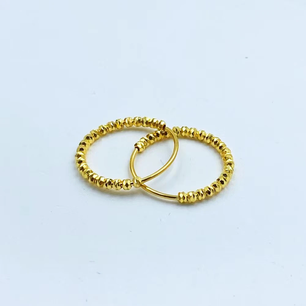 足金999 蹦迪珠耳环耳钉 时尚百搭5G工艺黄金首饰按克卖