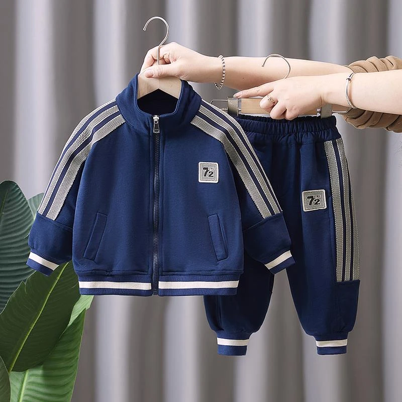 男童加绒套装秋冬新款中小儿童洋气男孩运动春装酷帅韩版穿搭休闲