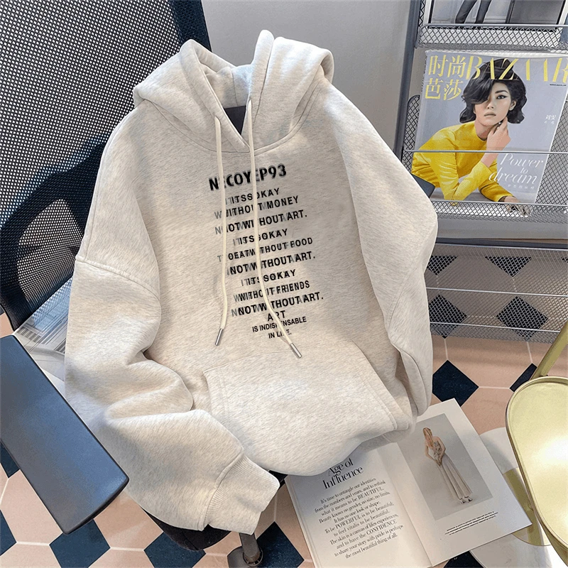 青少年vibe重磅潮流连帽卫衣男秋冬季新款宽松加绒加厚休闲上衣服