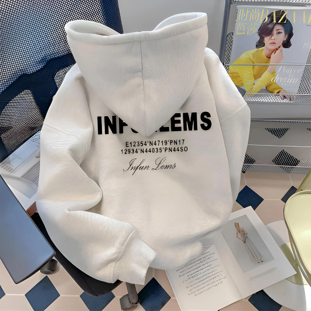 美式复古印花连帽外套男士重磅纯棉卫衣宽松休闲oversize百搭上衣