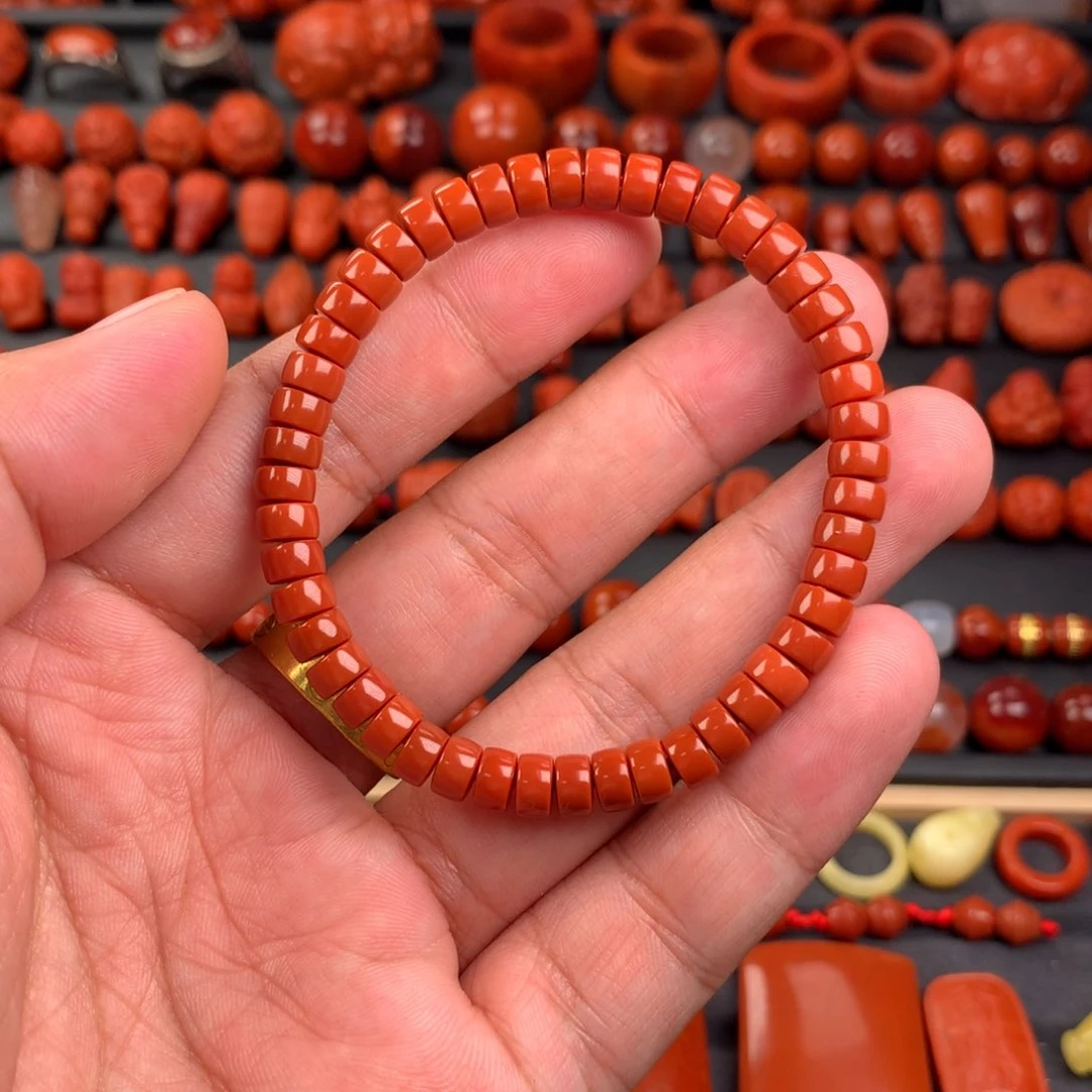 南红玛瑙精工直切药片6未镶嵌