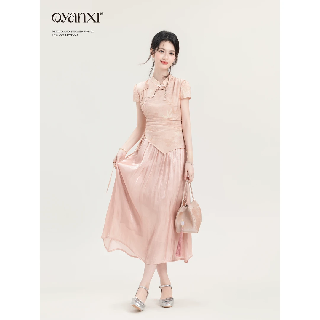【OYANXI！清清！】镜花水月设计感新中式连衣裙WW-2211105