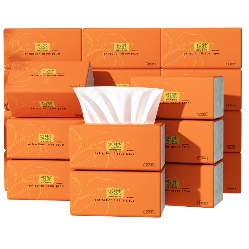 织梦【新店福利3包】大号360张四层90抽纸软包餐巾擦手纸家庭实惠装