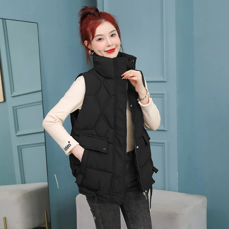 韩版棉马甲女2025年新款洋气秋冬天马甲小香风保暖背心女防寒外穿