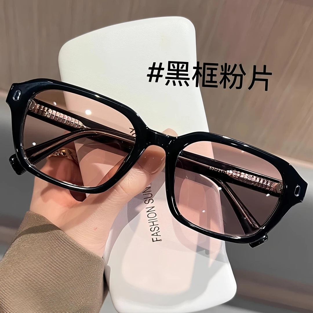 高颜值街拍近视墨镜女网红款偏光防紫外线茶色显脸小开车太阳镜男