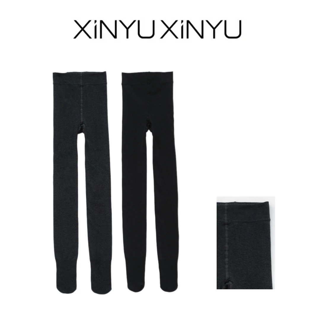 XINYU/芯与  高腰内力加绒高弹力连裤袜打底裤 DDK021 显瘦 保暖
